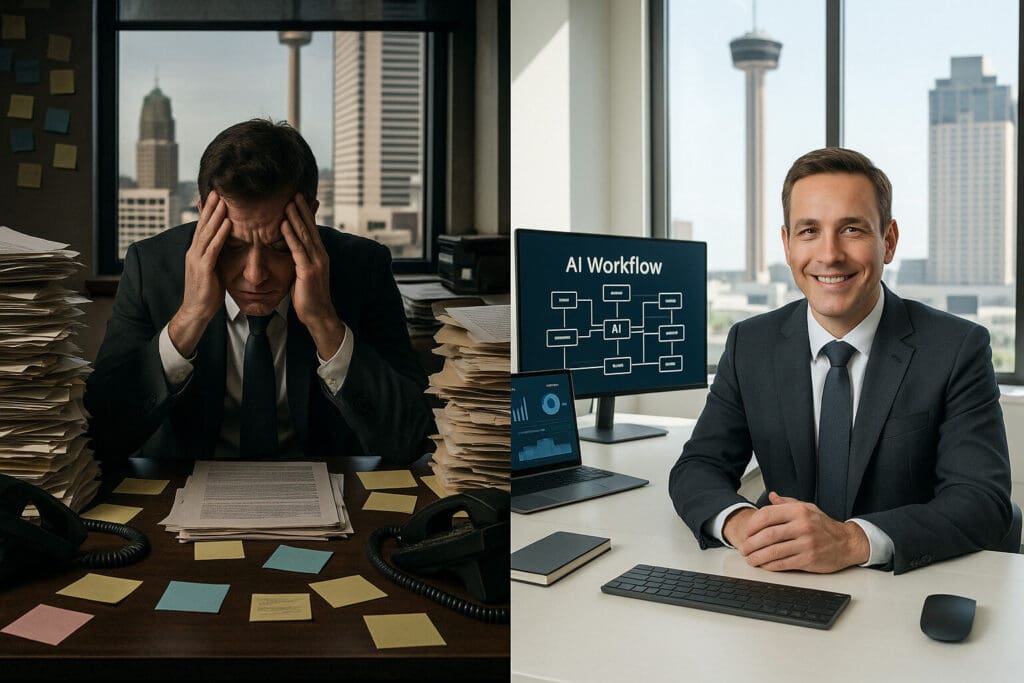 San Antonio businesses integrating AI: before and after transformation scenarios