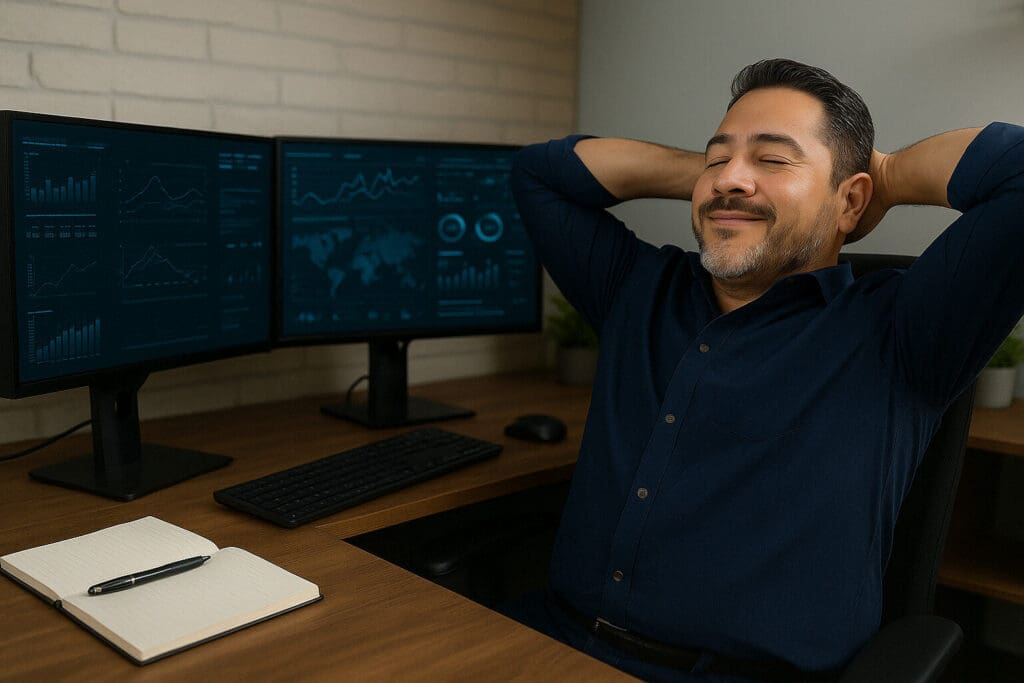 San Antonio businesses integrating AI: owner using smart systems